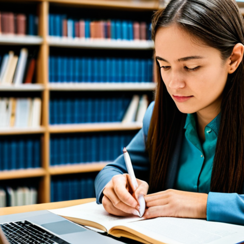 A professional adult learner, fully clothed in appropriate, modest professional dress, sits attentively at a clean desk in a modern, well-lit university library. On the desk are open textbooks on electronic engineering, a laptop displaying a digital course syllabus, and a tablet showing a technical blog. The learner is focused, making notes, demonstrating deep engagement with the study material. The background features blurred bookshelves and other adult learners quietly studying, creating a calm academic atmosphere. Professional photography, high resolution, realistic lighting. safe for work, appropriate content, fully clothed, professional, perfect anatomy, correct proportions, natural pose, well-formed hands, proper finger count, natural body proportions.