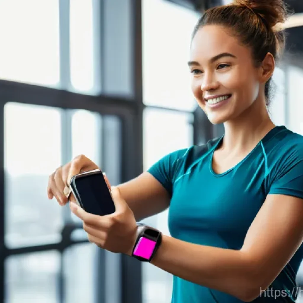 전자기술사와 최신 전자제품 기술 활용법 - **Prompt: Future-Forward Wearable Health & Fitness** A dynamic and healthy young woman in her la...