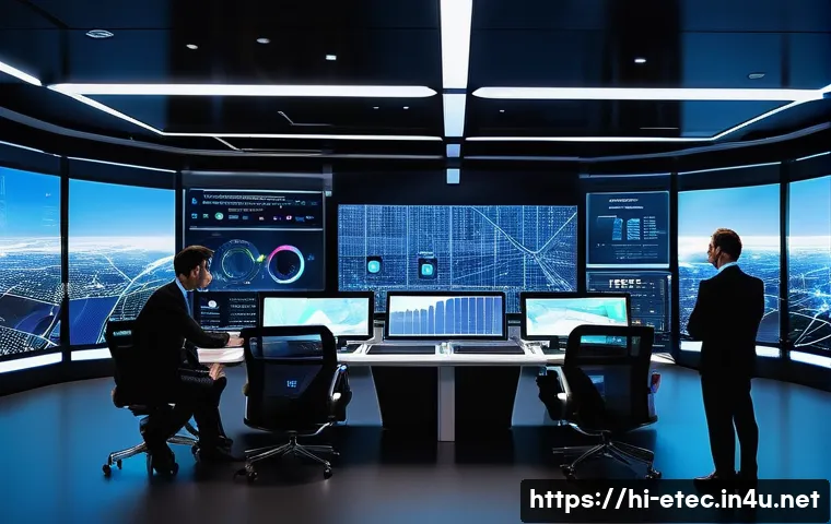 전자기술사와 관련된 최신 학술 자료 - **AI-Powered Smart Grid Control Center** A futuristic, brightly lit control center for a smart e...