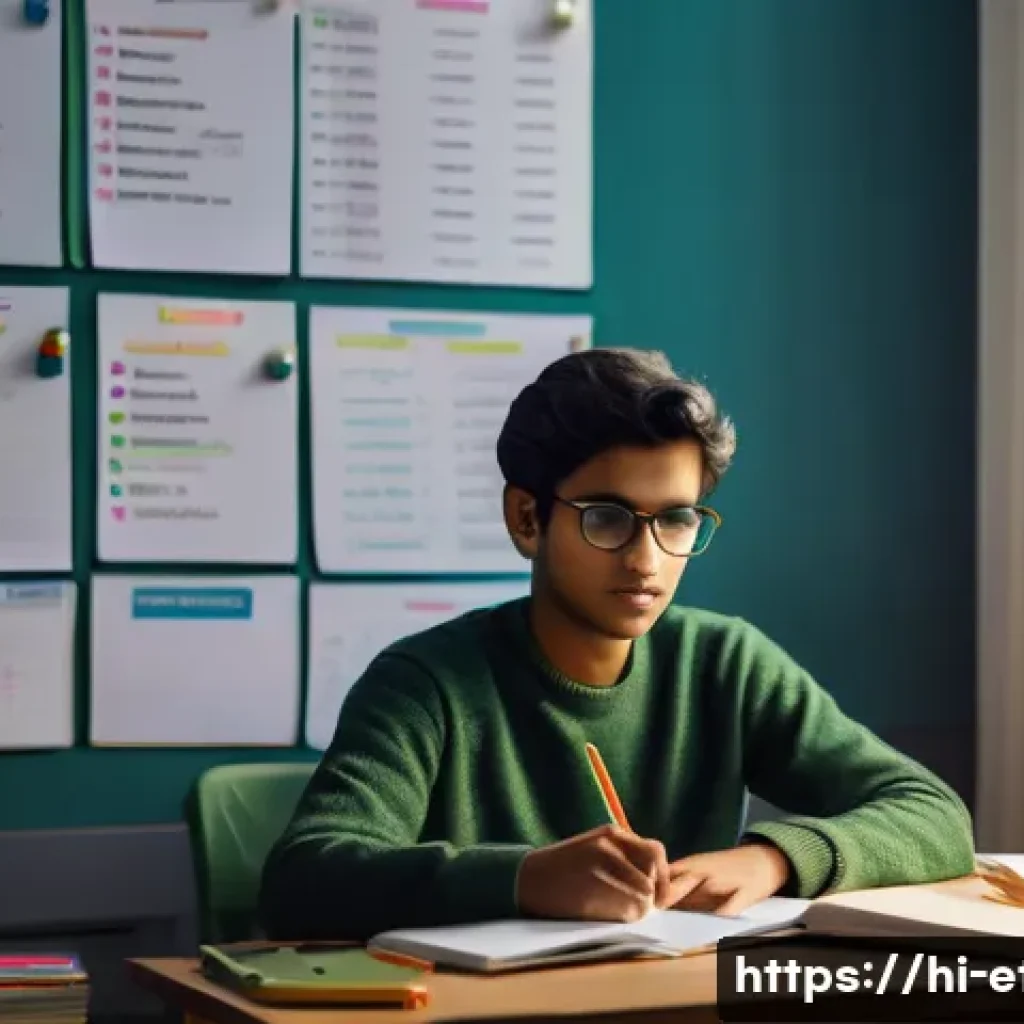 전자기술사 필기 과목별 학습법 - A detailed study scene of a young Hindi-speaking student in a cozy, well-lit room, focusing intensel...